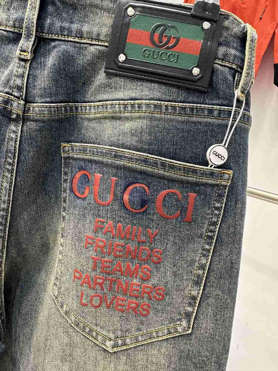 gucci古馳高仿精品水洗小腳修身牛仔褲一比一復刻