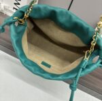 高仿loewe羅意威包包 中號柔軟納帕羊皮革 Flamenco Purse 手拿包 翡翠綠