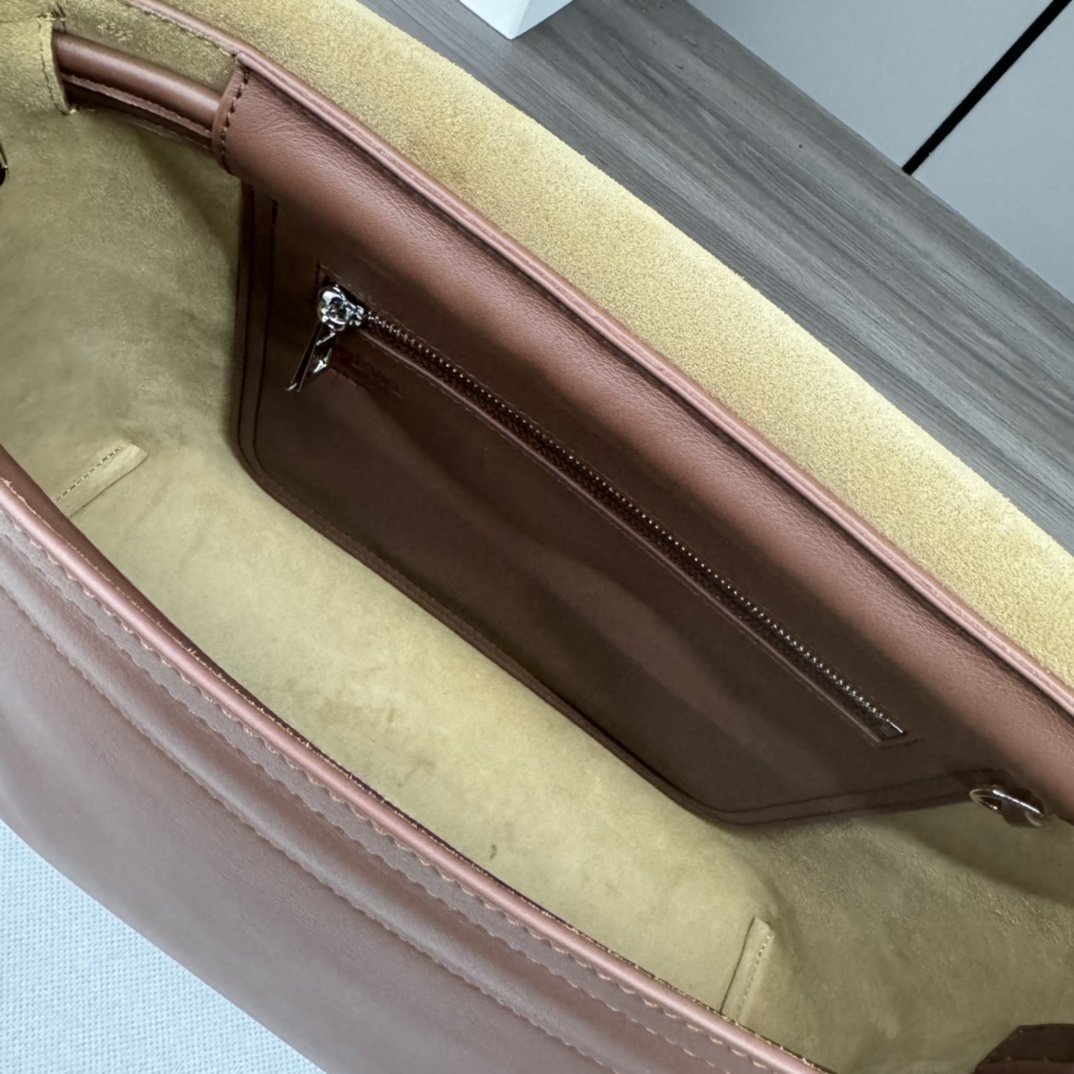 複刻原單loewe羅意威包包 Flamenco satchel 郵差包手袋 棕色