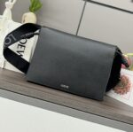 複刻原單loewe羅意威包包 Flamenco satchel 郵差包手袋 黑色