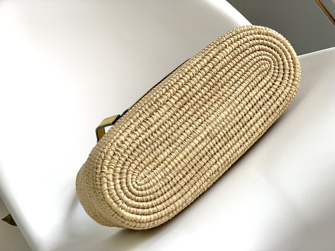 超A貨loewe羅意威包包 拉菲草和牛皮革 Square Basket 手袋 黃色