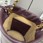 複刻loewe羅意威包包 Flamenco Purse Bucket水桶包 艮第紅