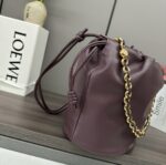 複刻loewe羅意威包包 Flamenco Purse Bucket水桶包 艮第紅