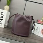 複刻loewe羅意威包包 Flamenco Purse Bucket水桶包 艮第紅