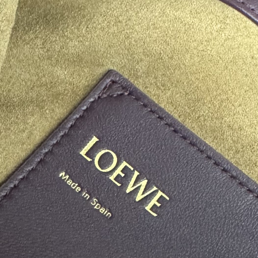 複刻loewe羅意威包包 Flamenco Purse Bucket水桶包 艮第紅