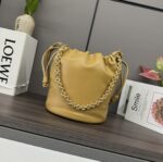 複刻loewe羅意威包包 Flamenco Purse Bucket水桶包 沙漠黃