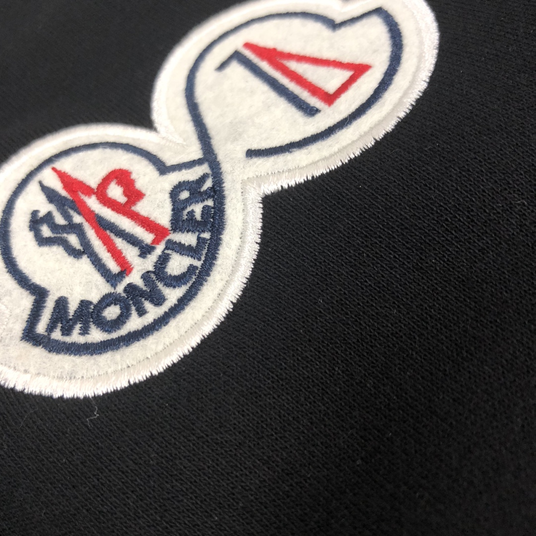 頂級高仿一比一原單Moncler男裝時尚運動衫長袖T恤logo圖案 黑色