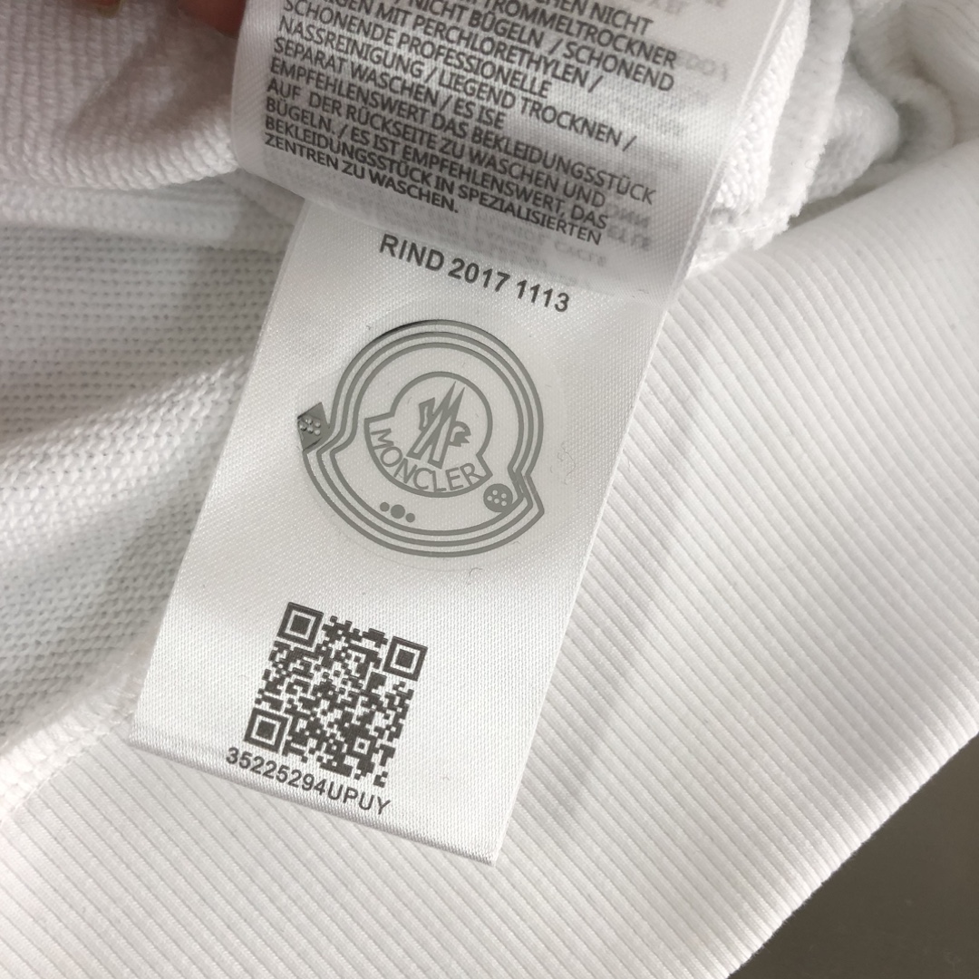 Moncler蒙口原單純棉連帽運動衫 白色
