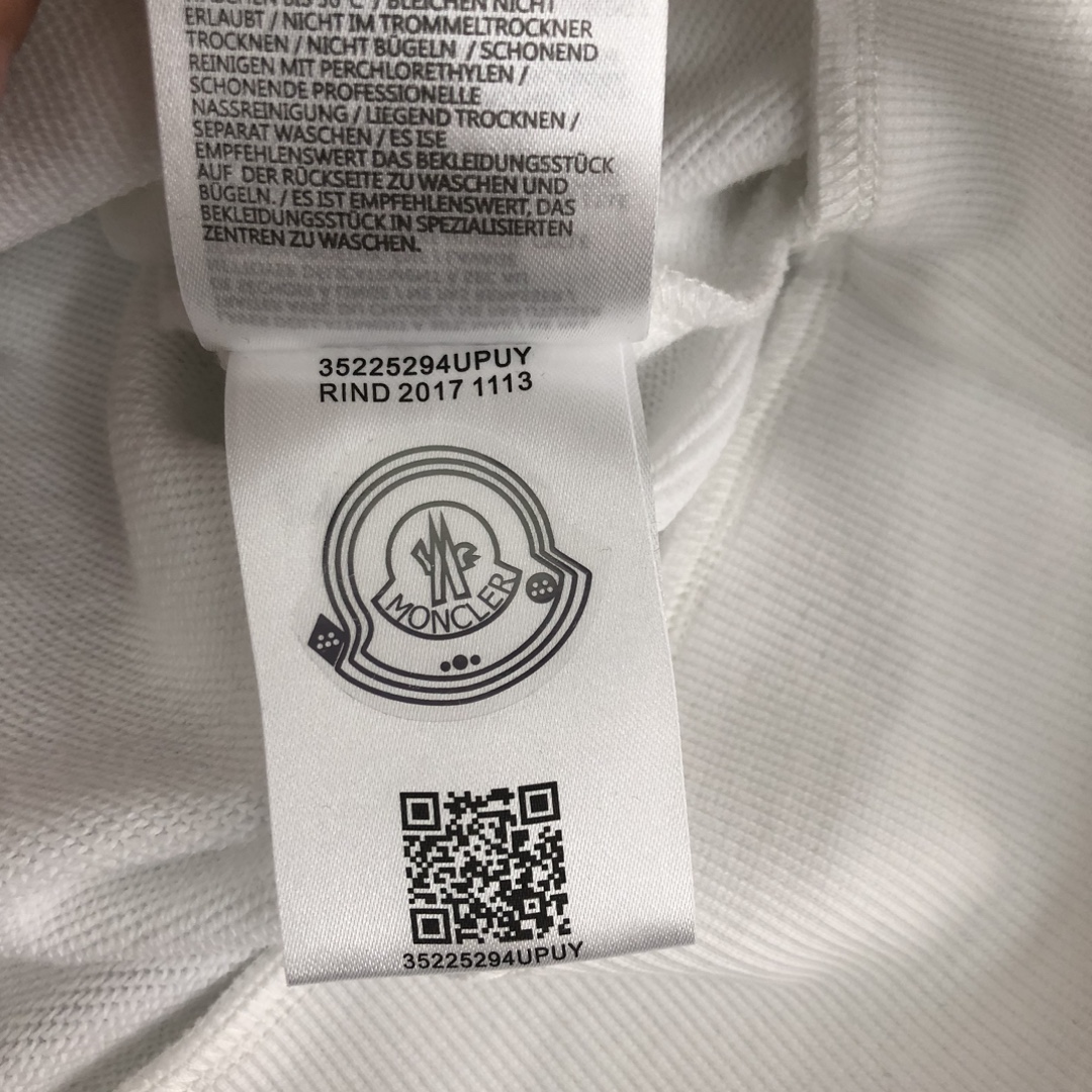 Moncler蒙口一比一精仿時尚圓領純棉運動衫 白色
