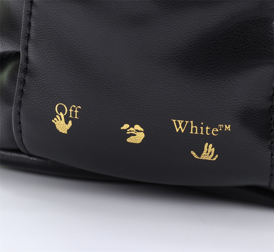 頂級奢侈品offwhite原單斜挎包黑色手提包時尚mini包包女款