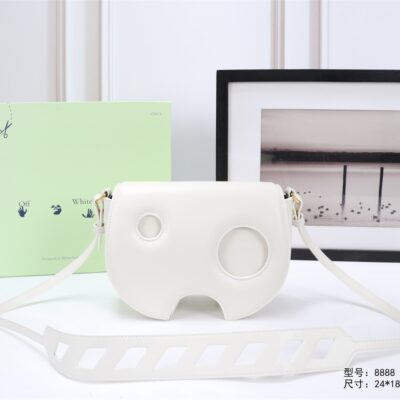 超A貨頂級高端歐美奢侈品offwhite白色斜挎包化妝包錢包