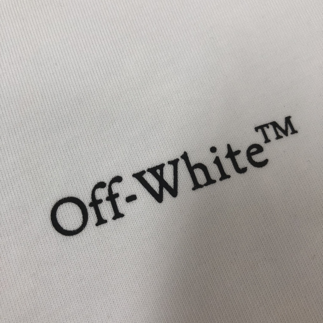 2024新品專櫃同步衣服高仿offwhite純棉短袖圓領印花時尚T恤 白色