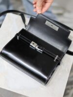 高仿YSL聖羅蘭包包 Manhattan BOX SAINT LAURENT mini 腋下斜挎包 黑色