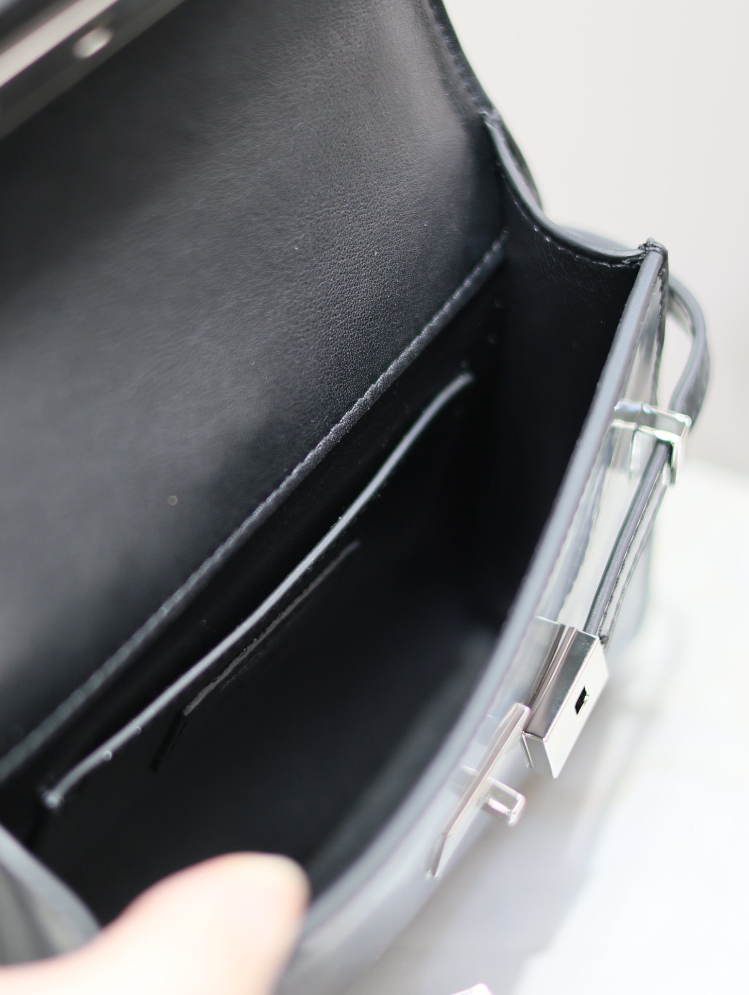 高仿YSL聖羅蘭包包 Manhattan BOX SAINT LAURENT mini 腋下斜挎包 黑色