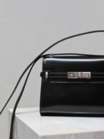 高仿YSL聖羅蘭包包 Manhattan BOX SAINT LAURENT mini 腋下斜挎包 黑色