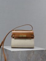 高仿YSL聖羅蘭包包 Manhattan BOX SAINT LAURENT mini 腋下斜挎包 棉麻