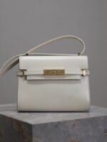 高仿YSL聖羅蘭包包 Manhattan BOX SAINT LAURENT mini 白色金扣
