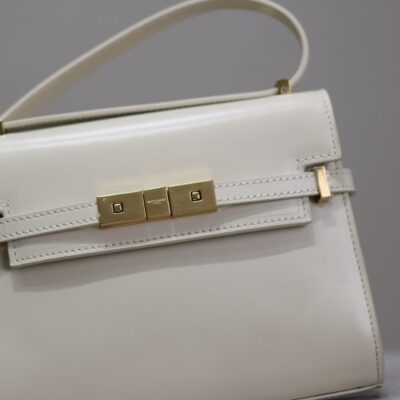 高仿YSL聖羅蘭包包 Manhattan BOX SAINT LAURENT mini 白色金扣