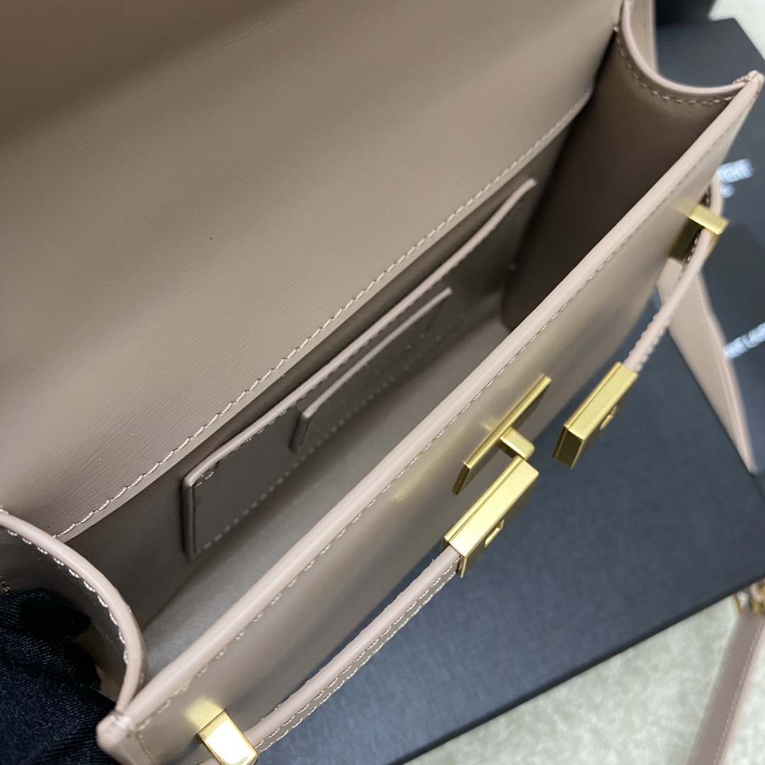 高仿YSL聖羅蘭包包 Manhattan BOX SAINT LAURENT mini 粉色金扣
