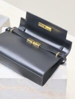 1比1複刻YSL聖羅蘭包包 Manhattan BOX SAINT LAURENT中型 黑色金扣
