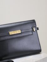 1比1複刻YSL聖羅蘭包包 Manhattan BOX SAINT LAURENT中型 黑色金扣