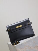 1比1複刻YSL聖羅蘭包包 Manhattan BOX SAINT LAURENT中型 黑色金扣