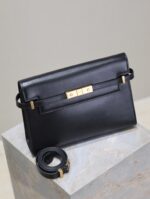 1比1複刻YSL聖羅蘭包包 Manhattan BOX SAINT LAURENT中型 黑色金扣