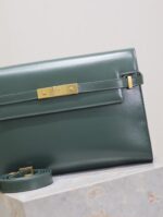 1比1複刻YSL聖羅蘭包包 Manhattan BOX SAINT LAURENT中型 緑色金扣