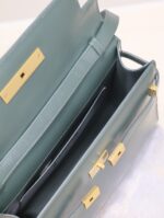 1比1複刻YSL聖羅蘭包包 Manhattan BOX SAINT LAURENT中型 緑色金扣