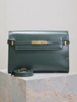 1比1複刻YSL聖羅蘭包包 Manhattan BOX SAINT LAURENT中型 緑色金扣