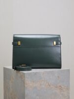 1比1複刻YSL聖羅蘭包包 Manhattan BOX SAINT LAURENT中型 緑色金扣