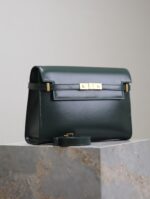 1比1複刻YSL聖羅蘭包包 Manhattan BOX SAINT LAURENT中型 緑色金扣