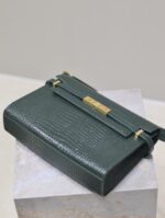 1比1複刻YSL聖羅蘭包包 Manhattan BOX SAINT LAURENT中型 綠色鱷魚紋