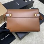 1比1複刻YSL聖羅蘭包包 Manhattan BOX SAINT LAURENT中型 棕色牙籤紋