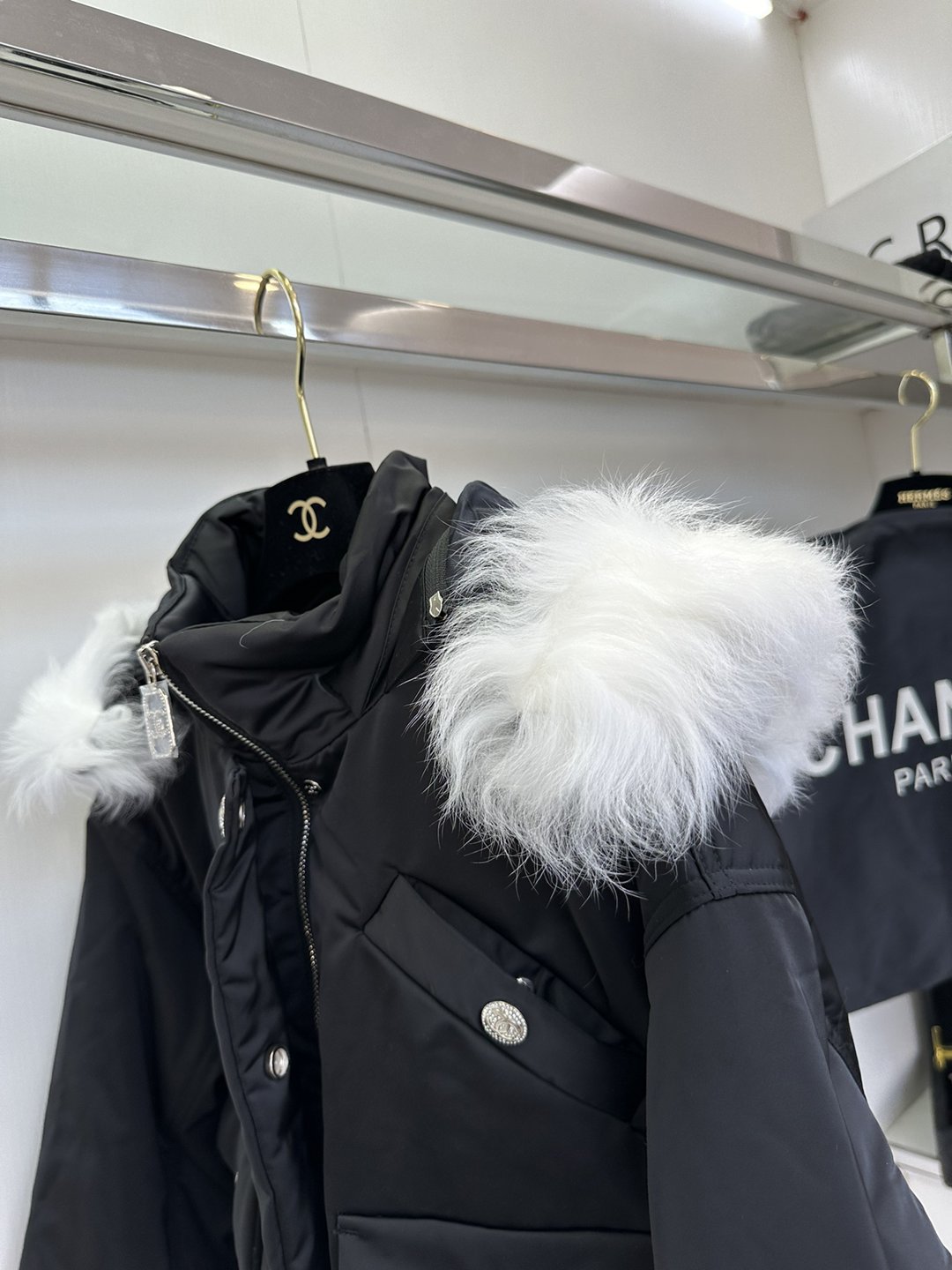 絕對精品一比一復刻奢侈品CHANEL女裝羽絨服狐狸毛專櫃同步
