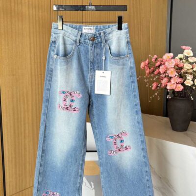 CHANEL一比一超A貨女裝直筒牛仔褲