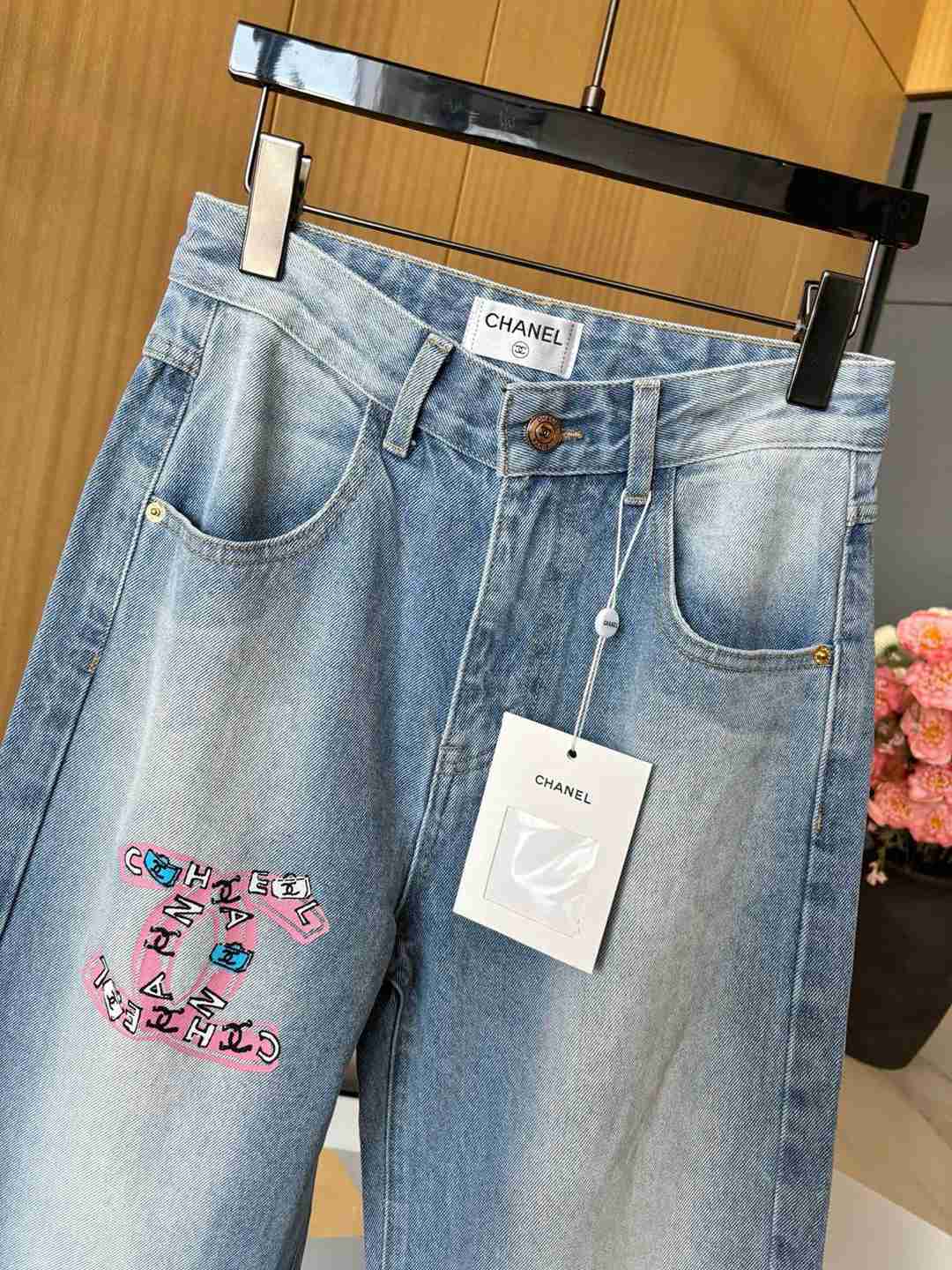 CHANEL一比一超A貨女裝直筒牛仔褲