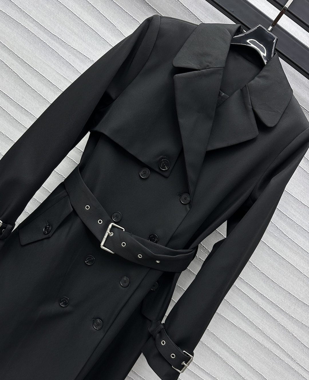 頂級原單DIOR迪奧雙排釦連衣裙風衣中長款外套女款衣服