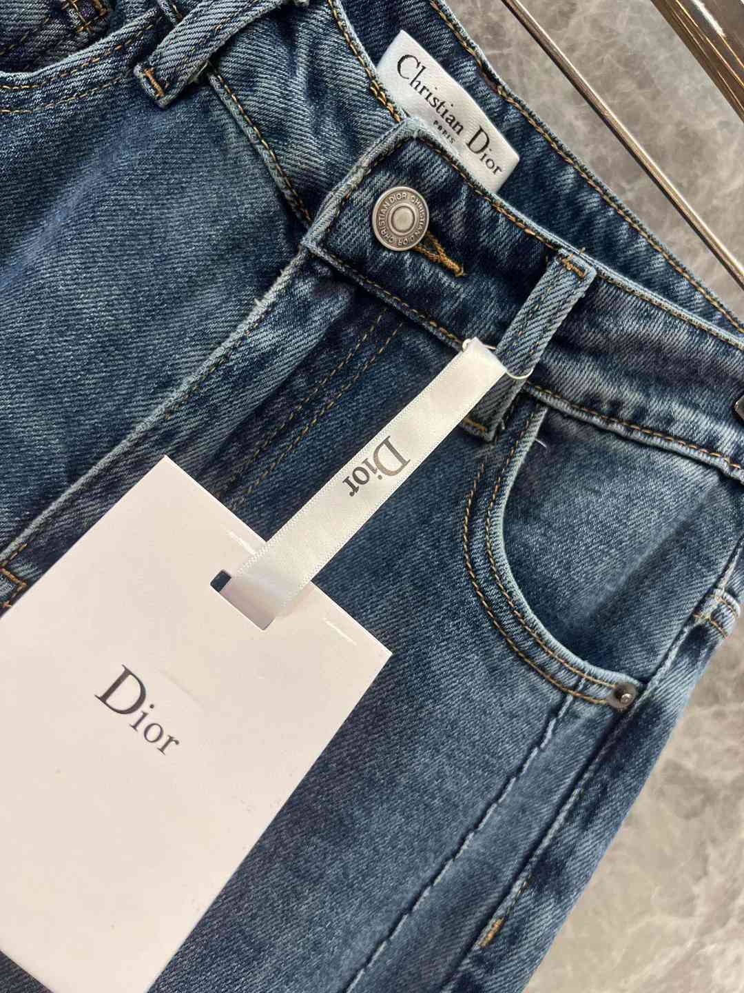 DIOR一比一彈力面料簡約牛仔褲