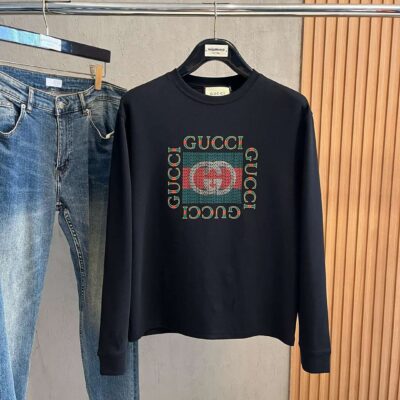 頂級精仿A貨Gucci2025年秋冬新品長袖T恤打底衫運動衫