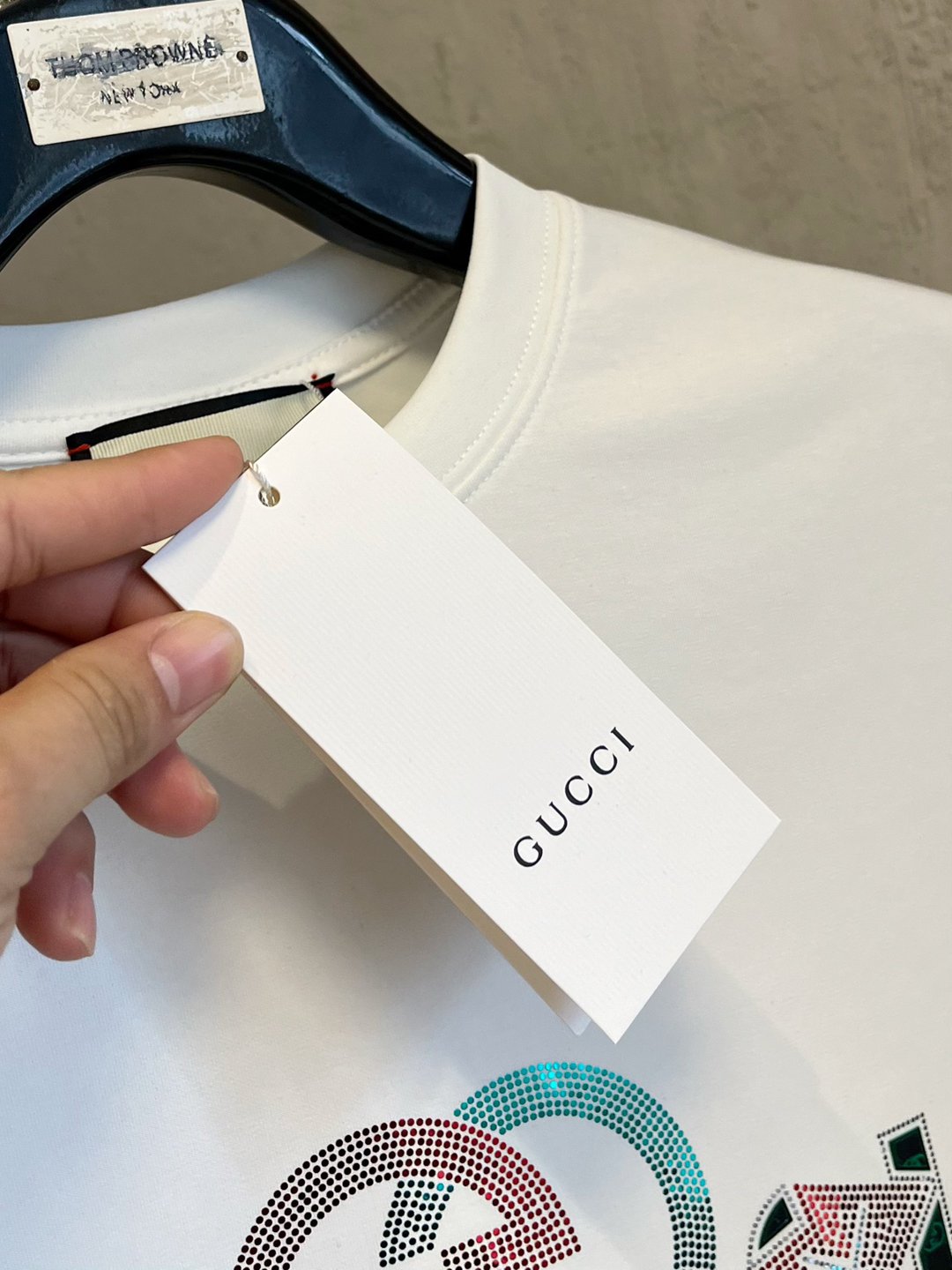 Gucci頂級原單秋冬男女長袖T恤打底衫白色