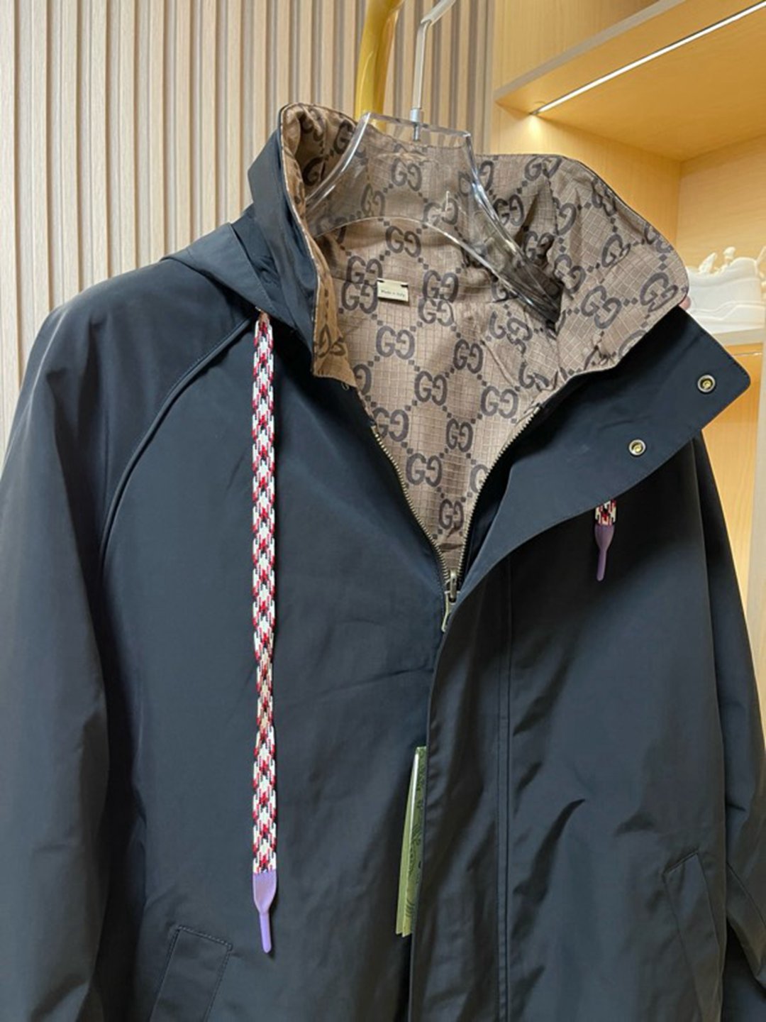 頂級精品2024爆款雙面外套Gucci古馳男士連帽夾克外套