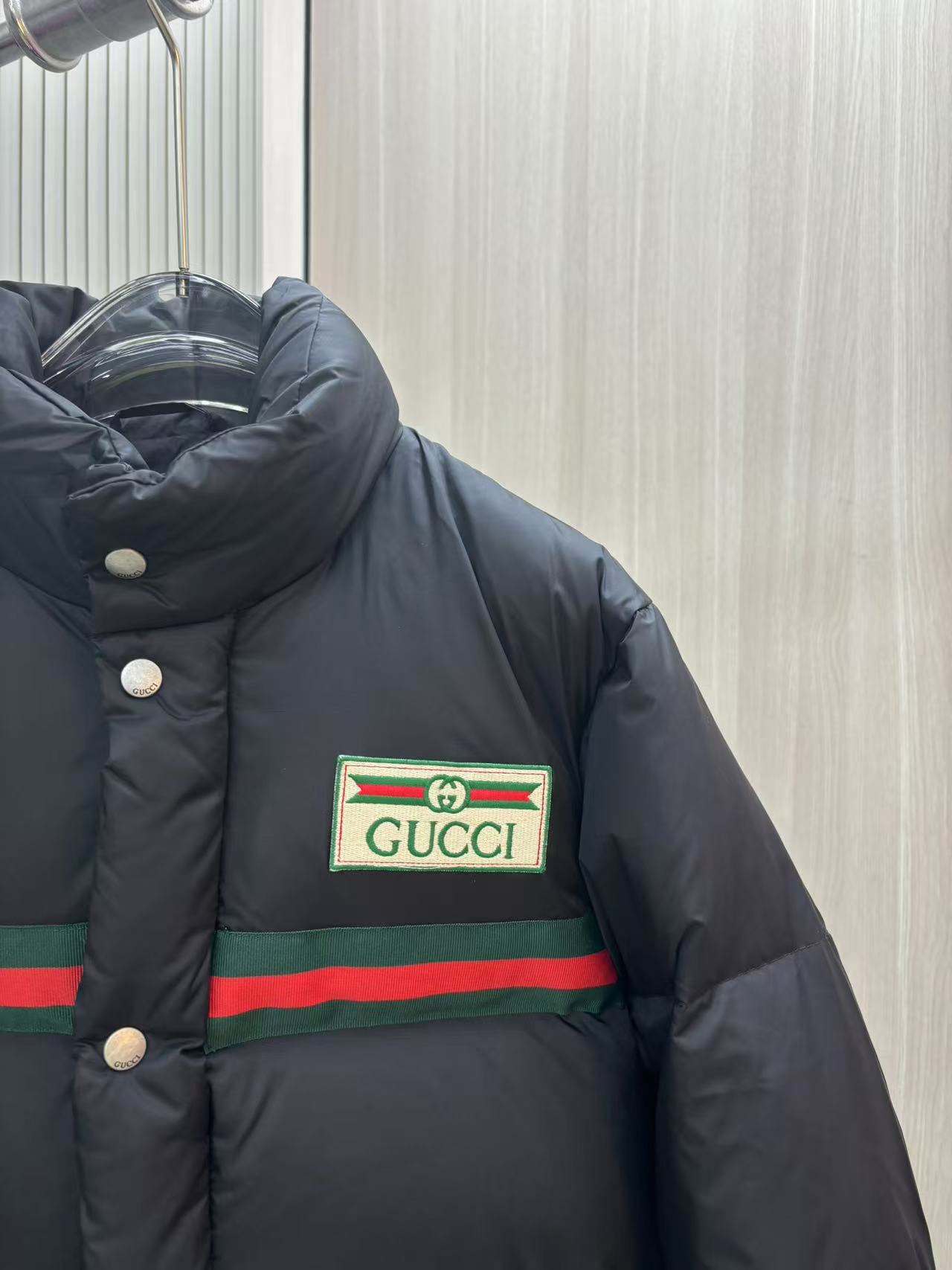 Gucci古馳頂級高仿復刻2024秋冬男裝羽絨服黑色外套