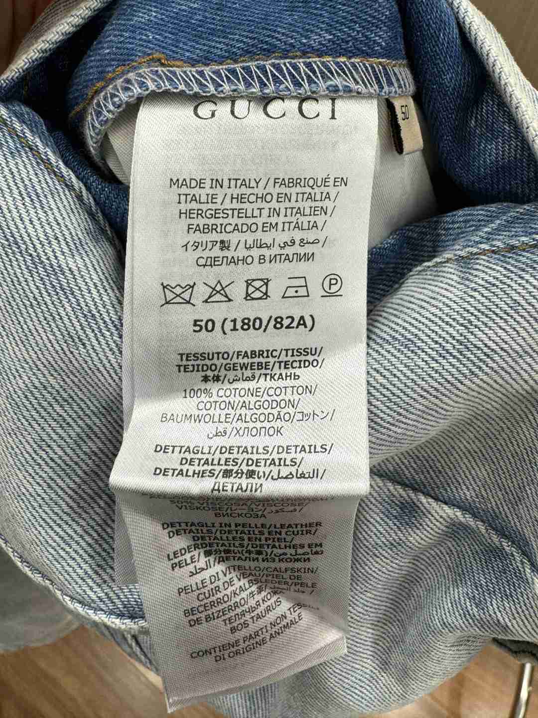 Gucci頂級高仿純棉牛仔外套夾克翻領夾克時尚款