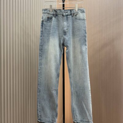 古馳Gucci頂級A貨男裝高仿牛仔褲淺色牛仔褲