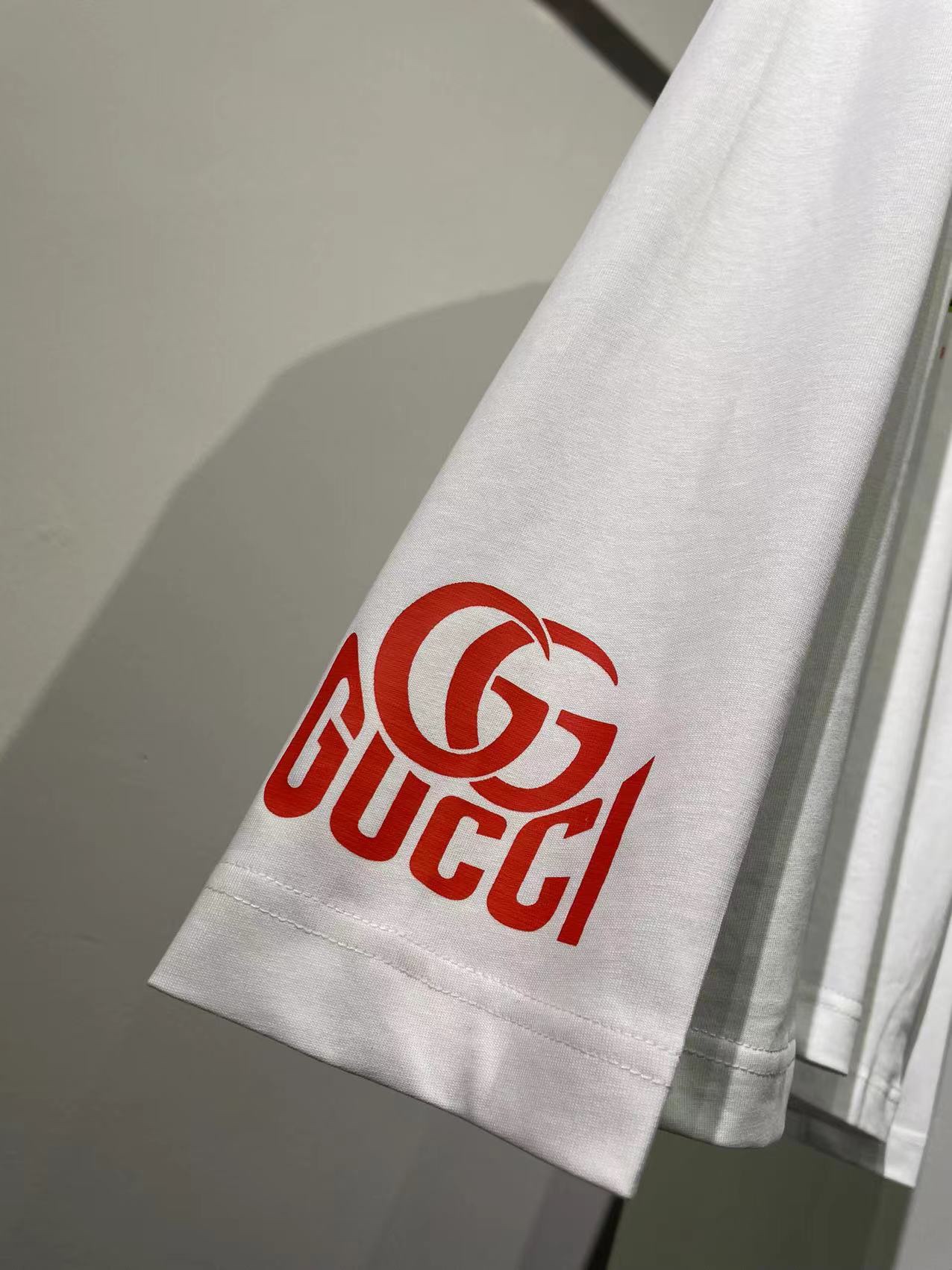 Gucci頂級復刻奢侈品多種元素純棉一比一長袖T恤 白色