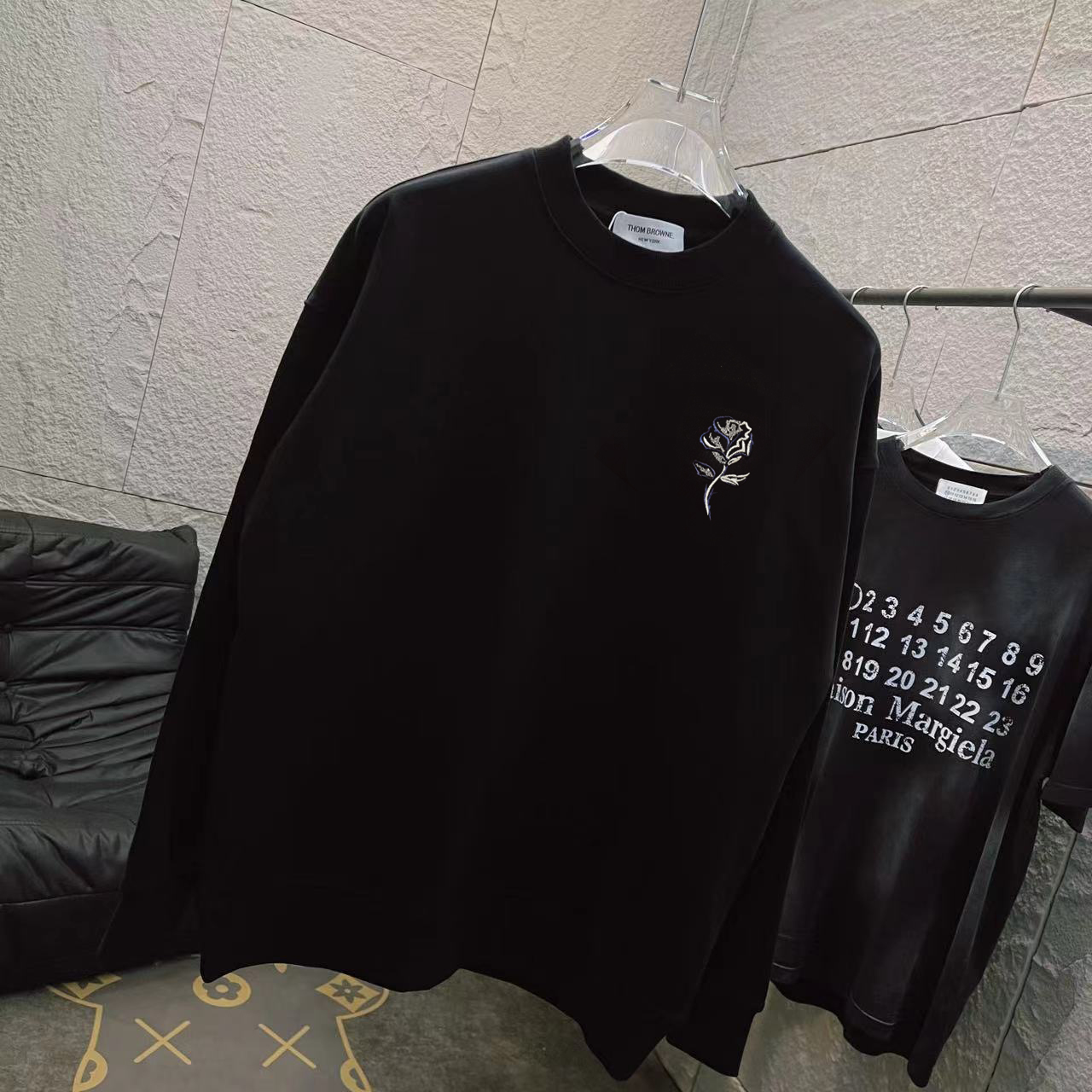 湯姆佈朗一比一復刻高仿衣服刺繡圓領針織運動衫男女同款