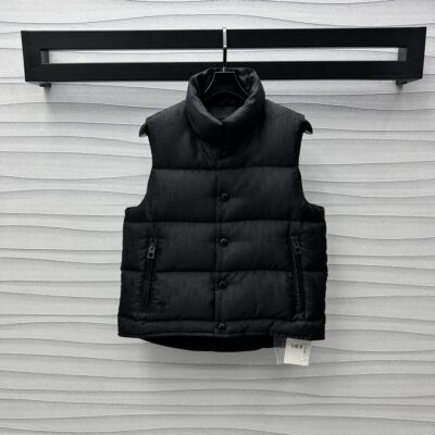 頂級復刻時尚女裝高仿DIOR黑色背心馬甲  羽絨服背心