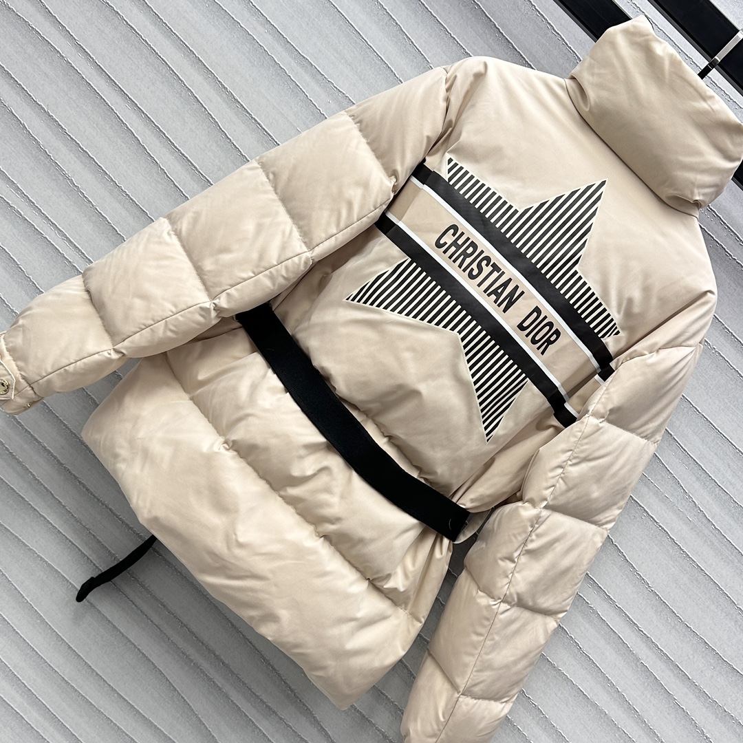 DIOR一比一原單時尚精品白鴨絨女裝羽絨服立領