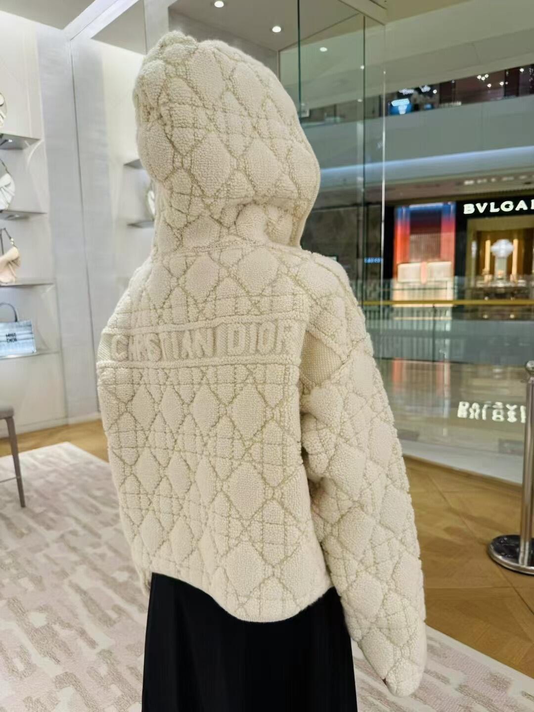 復刻原單DIOR頂級高仿連帽時尚外套女裝棉服棉衣